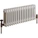 Hudson Reed Windsor Radiateur Style Fonte Horizontal Blanc 30 x 76,5 cm Acier Rétro Chauffage Eau Plinthe Mural