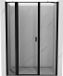 Mexen Mist douchedeur draaiend links 120 cm, cadre noir, noir
