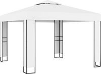 vidaXL Prieel met dubbel dak 3x3 m wit