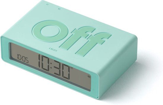 Lexon Design Lexon Flip Mini 8cmx2,3cmx4,9cm LR158 ON OFF Oplaadbare Wekker - Mint Groen