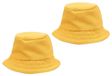 Chapeau seau 2 mini-chapeaux seau pour poupées, jaune, 7,5 x 5,5 cm