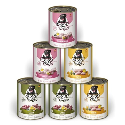 DOGGY Dog Paté Mix Sensitive - 6 x 800g - Wet Food for Dogs - Trial Pack