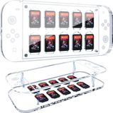 Nintendo Switch Oled Organizer with Transparent Magnetic Micro SD Card Holder