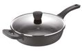 Bergner BG-30736-NP Poêle multifonction Ronde Noir avec couvercle en verre 28 cm