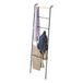 Yamazaki 2813 Tower schuine ladderhouder, zwart, staal/hout, minimalistisch, 45 x 24 x 160 cm