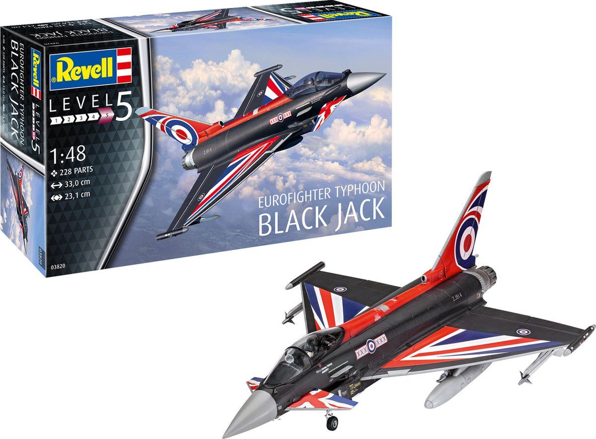 Revell RV03820 1:48-Eurofighter Zwarte Jack, Onbeschilderd