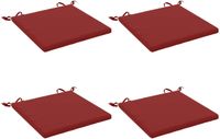 vidaXL - 4-Piece - Zitkussens - SOEST - 100% Polyester - Wijnrood