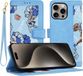 Techsuit Hoesje geschikt voor Apple iPhone 15 Pro Max - FlipCraft Book Wallet Case met koord - Vibrant Blue