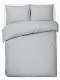 HUSH Living Dekbedovertrek Percale Lichtgrijs 200x220 cm