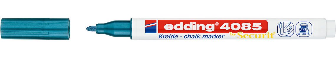 Edding 4085 krijtstift - Metaalachtig blauw - Rond - 1-2 mm