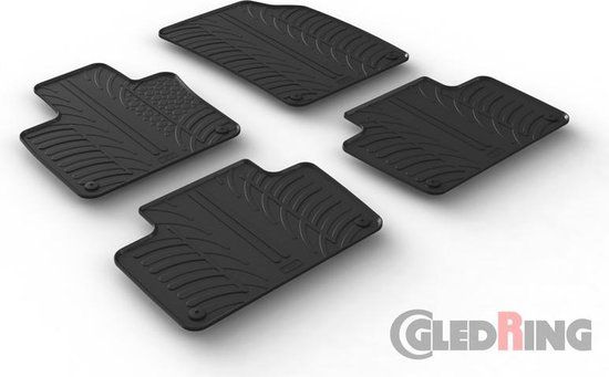 Gledring Rubbermatten Volvo XC90 3/2015- (4-delig + montageclips)