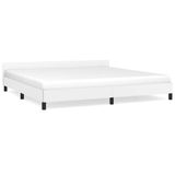 VidaXL Cadre de lit avec tête de lit sans matelas 200x200 cm blanc