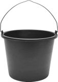 Garronda 10x 5L Robuuste Bouwemmer van Slijtvast PE met Metalen Handvat – Zwart