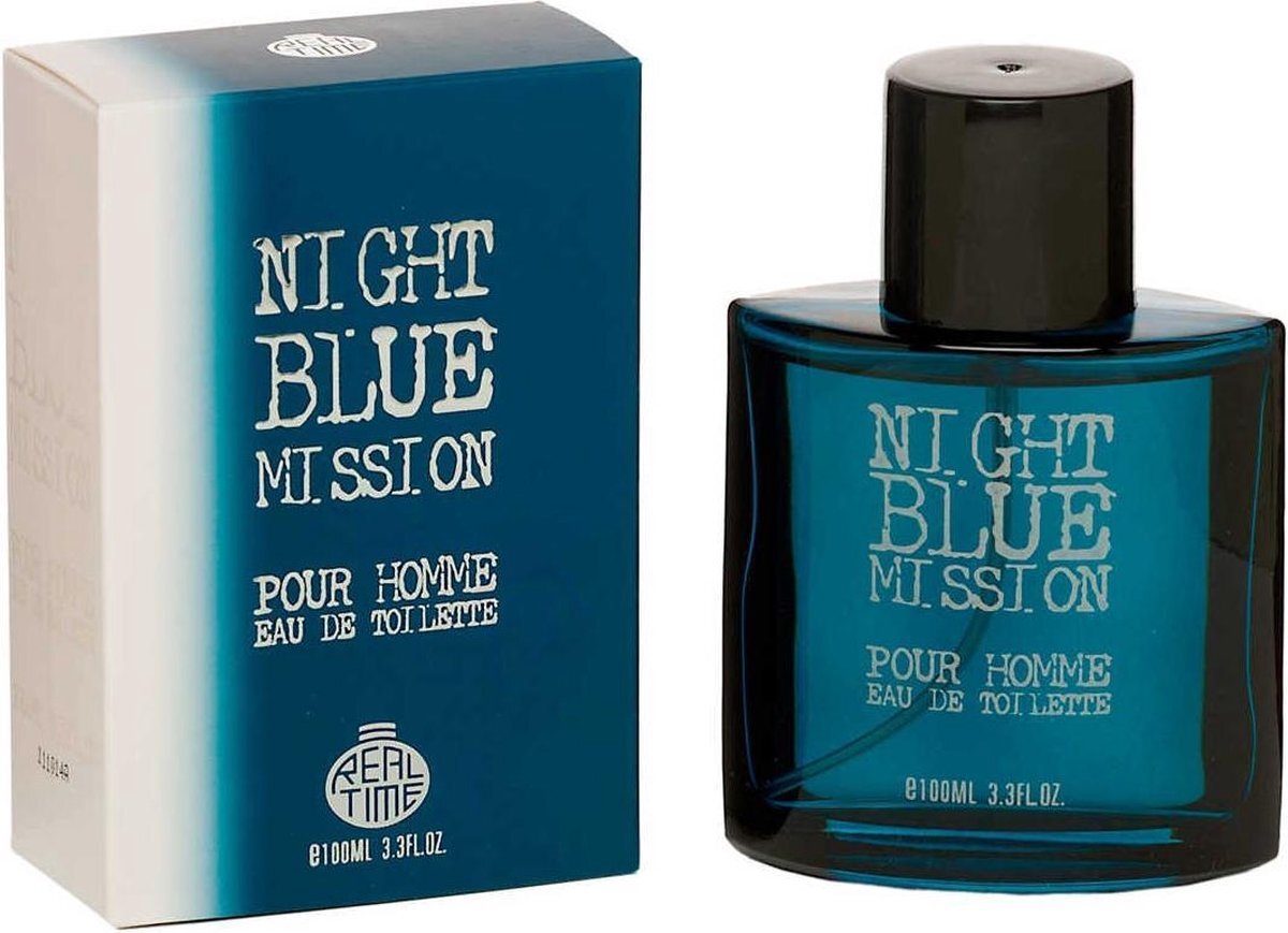 Real time Eau deToilette 100 ml Mannen"Night Blue Mission" - real-time