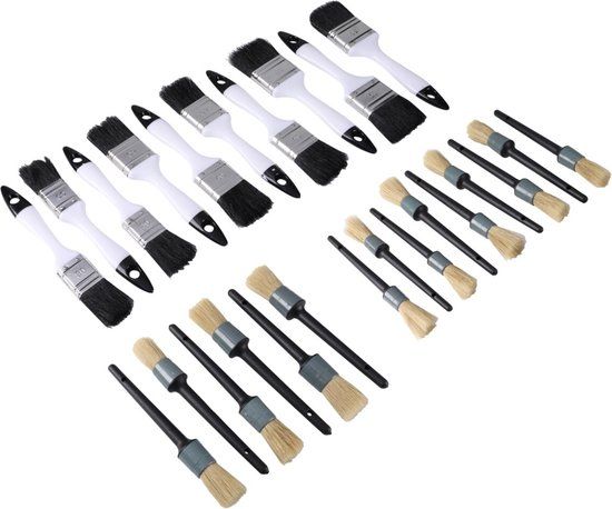 Copenhagen Pro kwastenset - assorti 25-delig - 15 rond - 10 plat