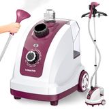 VINATO Stoomstomer, verticale stoomstrijkijzer met waterreservoir van 1,35 liter, 11 stoomfuncties voor stofverzorging, antibacteriële stoomborstel voor alle soorten textiel, 2000 W