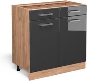Vicco R-Line Keukenonderkast – 80 cm zonder werkblad Antraciet Hoogglans