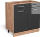 Vicco R-Line Keukenonderkast – 80 cm zonder werkblad Antraciet Hoogglans