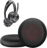 kwmobile 2x oorkussens geschikt voor Plantronics Voyager Focus / B825 / 4210 / 4220 / BlackWire 5200 / 7225 - Earpads voor koptelefoon in zwart