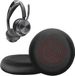 kwmobile 2x oorkussens geschikt voor Plantronics Voyager Focus / B825 / 4210 / 4220 / BlackWire 5200 / 7225 - Earpads voor koptelefoon in zwart