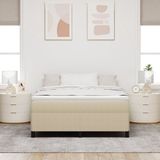 vidaXL Bedframe Corduroy Lichtgroen Grijs 160 x 200 cm