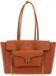 Coccinelle Leren shopper schoudertas Double Beat Grained Leather Handbag Crab Lichtbruin