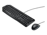 Logitech MK120 Bedraad Toetsenbord- en Muiscombinatie voor Windows, Portugees QWERTY indeling - Zwart
