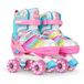 OLSSON Blossom Rolschaatsen met 4 wielen voor kinderen, verstelbare maat (28-35) met knop, ABEC 7 kogellagers van carbon, robuust frame, verstelbare klittenbandsluiting