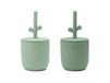 Done by deer Mug Wally avec paille peekaboo, lot de 2 Vert