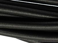 TUKA-i-AKUT [ 98 Meter x 6mm ] Expandertouw Elastisch Koord, Elastisch Touw Elastiek Spankabel, Rubberen Koord voor Dekzeilen Vrachtwagens, Tenten, Afdekkingen enz. Zwart TKB5089 Black