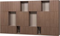 WOOOD Build meuble mural combinaison 376 cm - décor chêne - marron