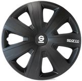 Sparco Wieldoppen Palermo 15 inch Zwart - 4 stuks