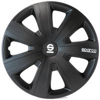 Sparco Wieldoppen Palermo 15 inch Zwart - 4 stuks
