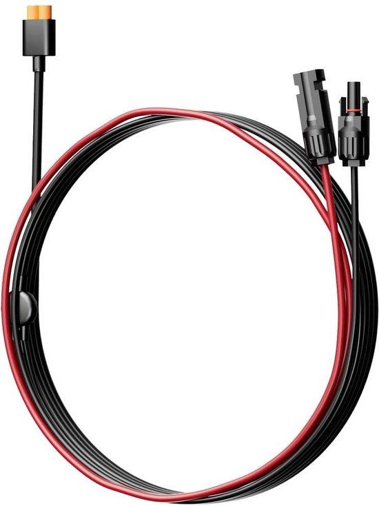 Ecoflow MC4 naar XT60i Zonne-oplaadkabel 5 m Kleurloos