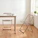en.casa Klapstoel set van 6 Pornainen 74x46x47 cm roze transparant
