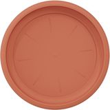 vidaXL Ronde bloemenschalen 6 stuks Baksteenrood Kunststof Ø 19 x 2 cm