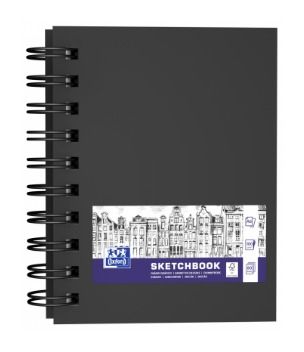 Oxford A6 Sketchbook - 80 Sheets - Black - Spiral Bound - Hardcover