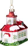 BRUBAKER Besneeuwde Kerk - Handbeschilderde Kerstballen van Glas