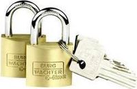 Burg-Wächter 2er Set Duo 222 30 SB Hangslot Gelijksluitend Messing Sleutelslot