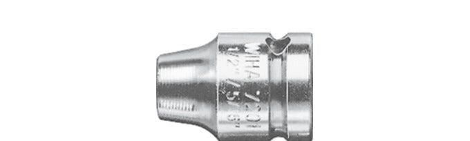 Verbindingsstuk D8 Buitenzeskant (5/16″) - Buitenvierkant (⅜") D8 met borgring - 01927