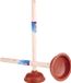 DID Déboucheur pour toilette ou évier - bois - caoutchouc - ventouse - 14,5 cm - ventouse - classique