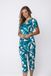 Pastunette Premium - Pyjama - Emerald Oasis - Viscose - Turquoise/Ecru - Maat 44