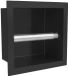 EAVY - Toiletrolhouder Inbouw Zwart RVS