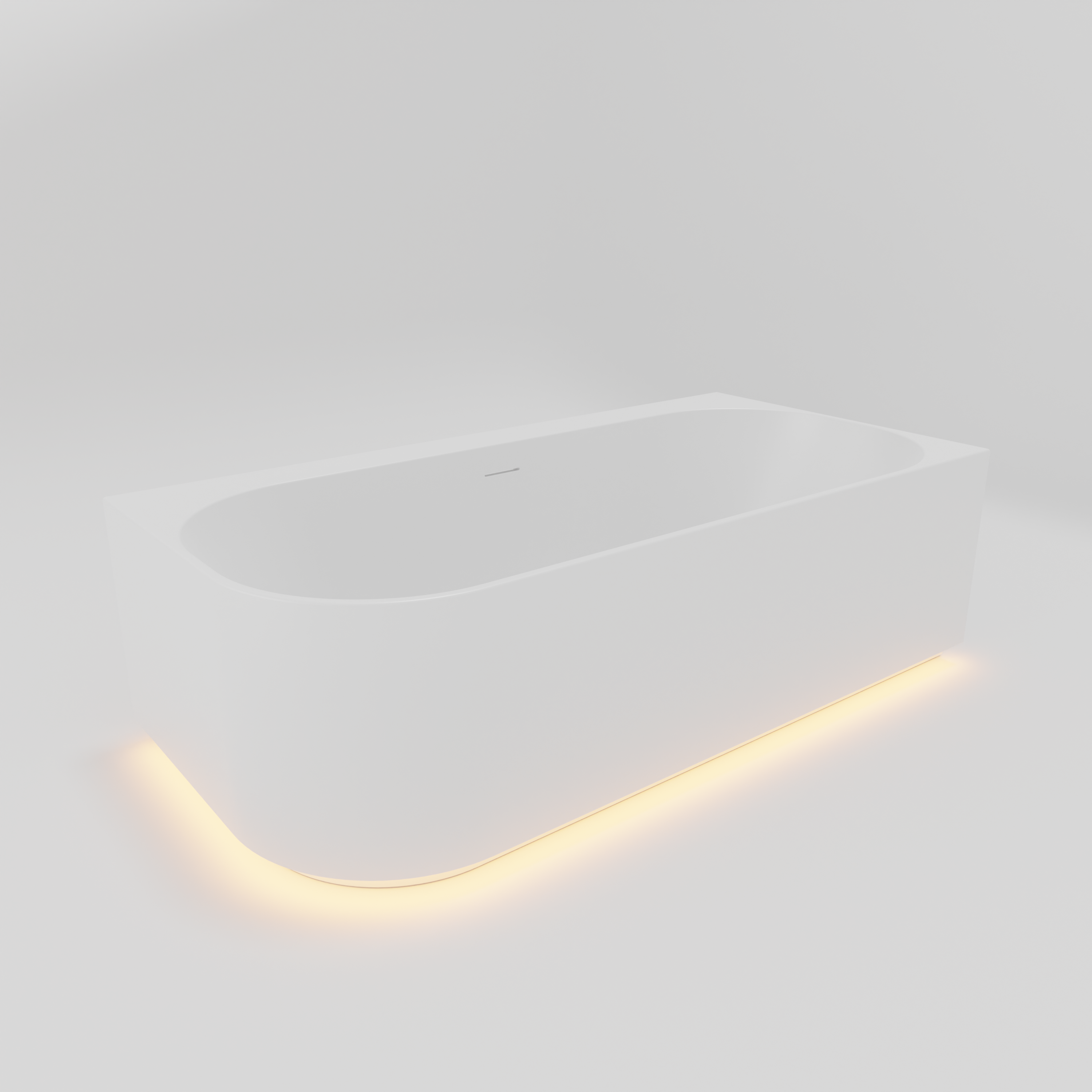 Luca Varess Laguna tweepersoons hoekbad rechts met LED 170 x 85 cm acryl mat wit