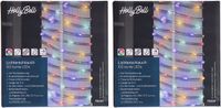 HI Feestverlichting lichtslang - 2x - 100 led lampjes - gekleurd - 5 m - 8 functies - kerstverlichting