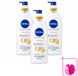 Nivea 3 x Q10 Lotion corporelle raffermissante avec pompe - Vitamine C - Hydratation 48 heures - Pour peau normale - 400 ml