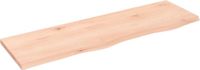 VidaXL Wastafelblad 100x30x2 cm onbehandeld massief hout