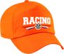 Bellatio Decorations Racing coureur supporter pet met Nederlandse vlag oranje voor volwassenen