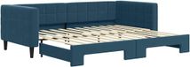 vidaXL Canapé-lit avec lit gigogne 90x200 cm velours bleu