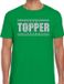 Bellatio Decorations Shoppartners Bv Groen Topper shirt in zilveren glitter letters heren - Toppers dresscode kleding M